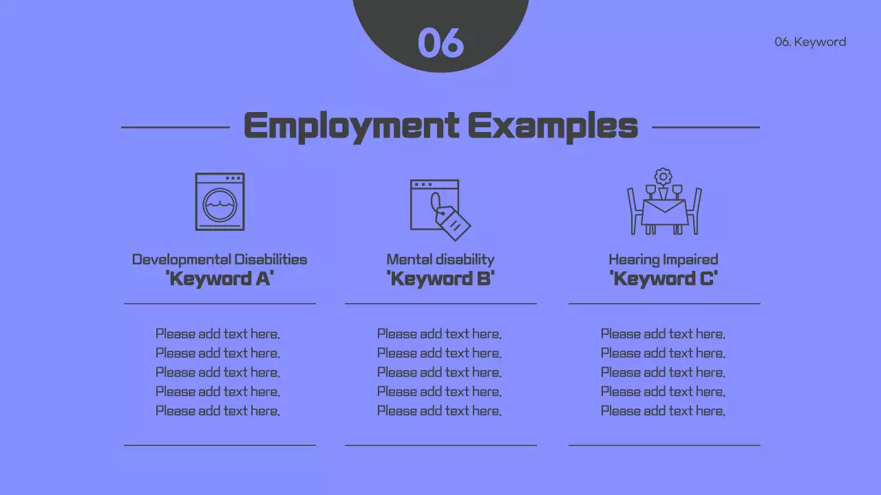 Apresentação de treinamento Blue Simple Disability