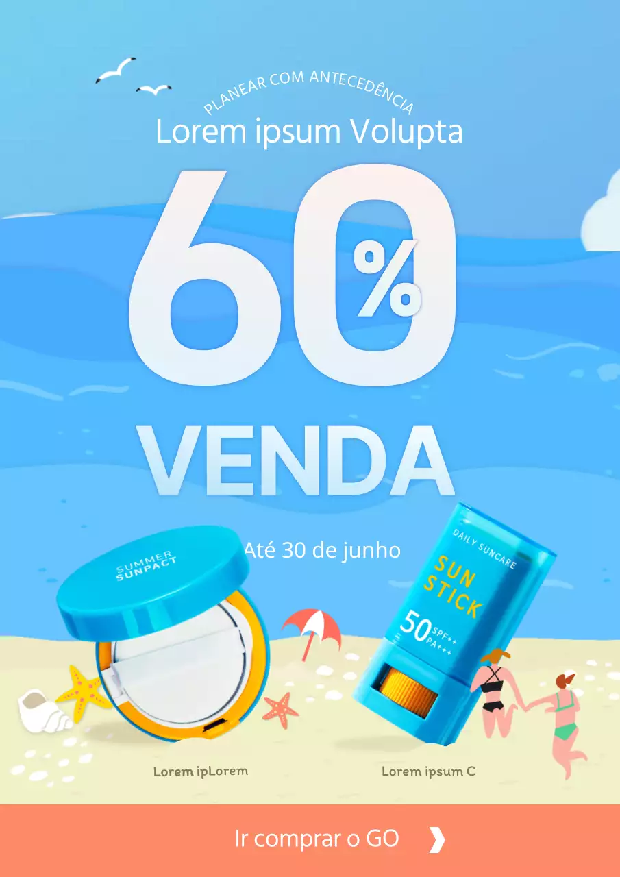 azul claro fresco verãoilustração verãoproduto venda eventopopup