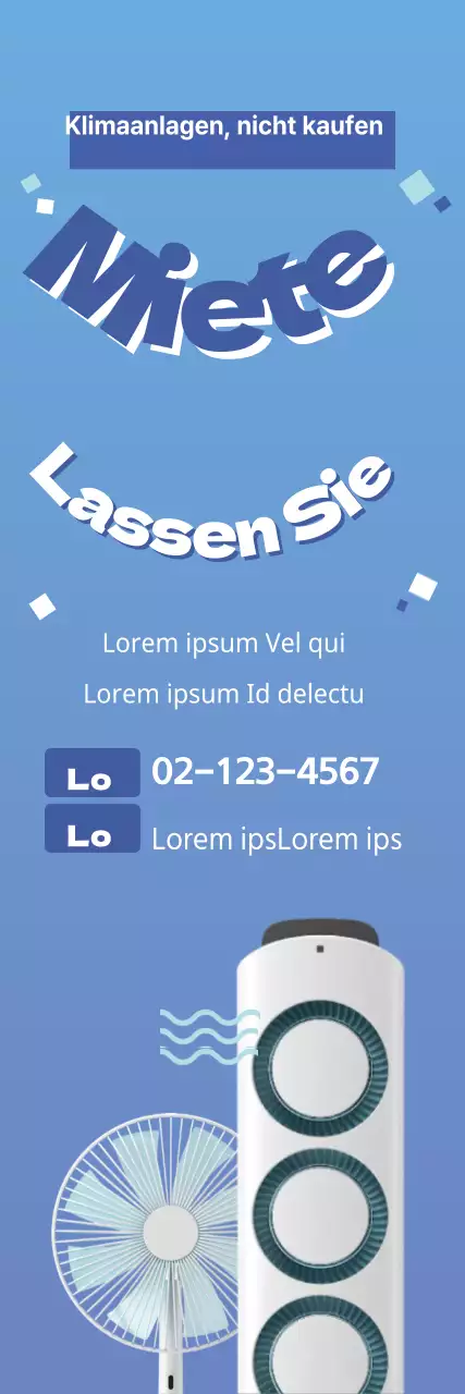 Lass uns eine Klimaanlage mieten