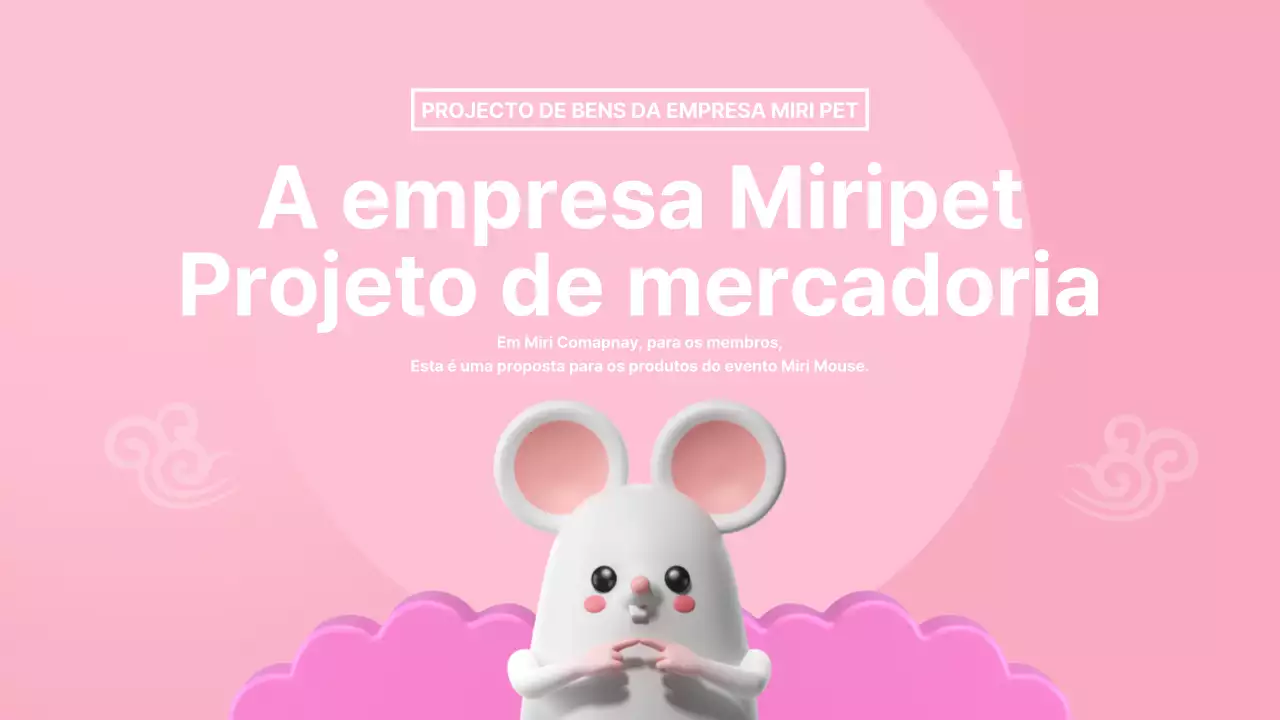 Apresentação de mercadorias em rosa e branco