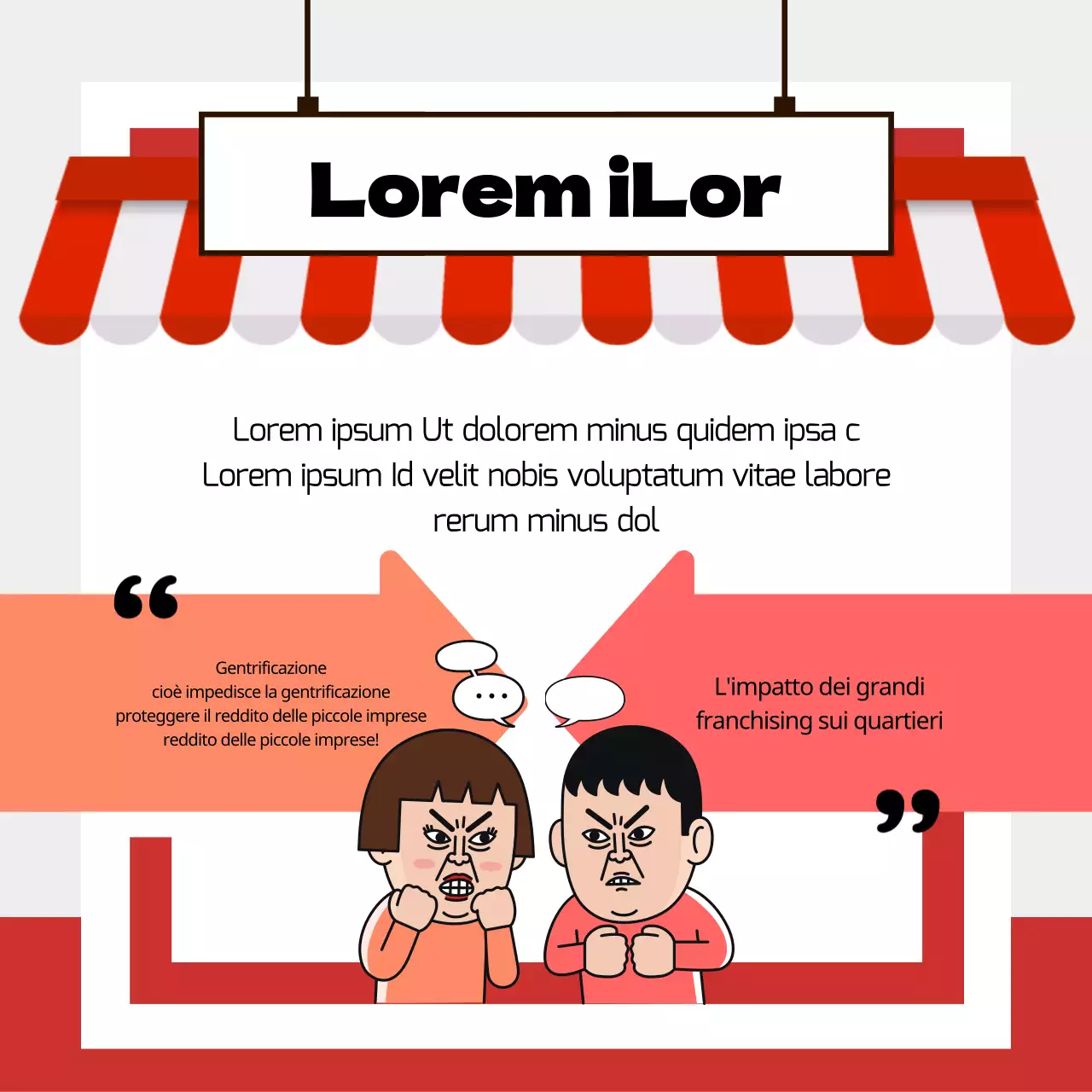 Codice commerciale locale con il concetto di negozio rosso
