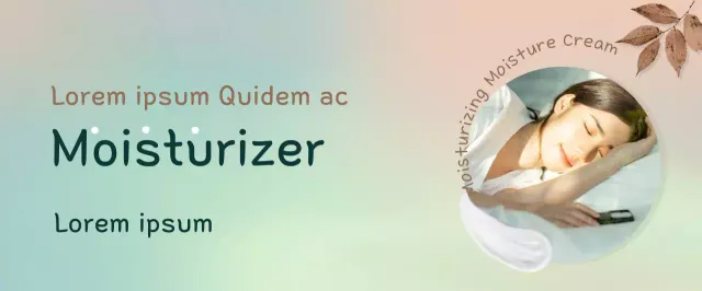 Biểu ngữ quảng cáo chăm sóc da hiện đại màu be