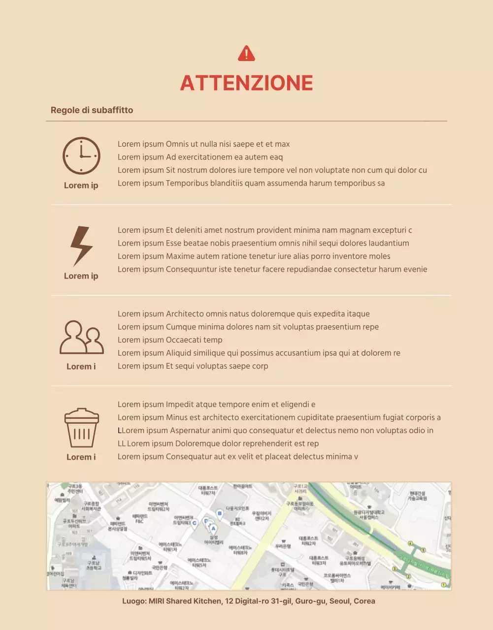 Due stili in morbide tonalità beige Guida alla prenotazione dell'affitto di una cucina condivisa e di una sala per feste