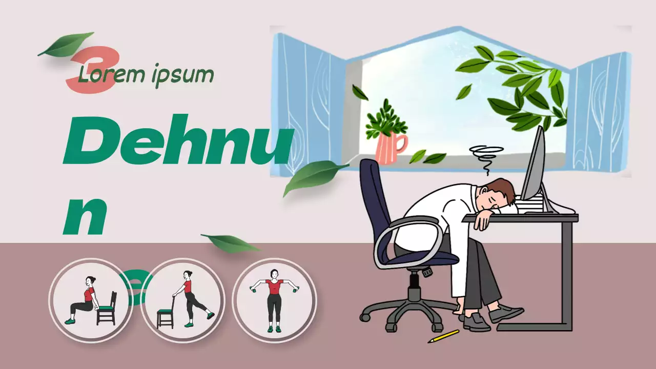 Wie man sich im rosa und grünen Frühlingsthema dehnt