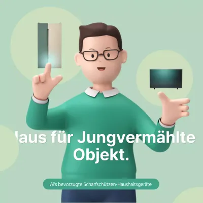 Veranstaltung über neue Haushaltsgeräte mit einem grünen 3D-Konzept