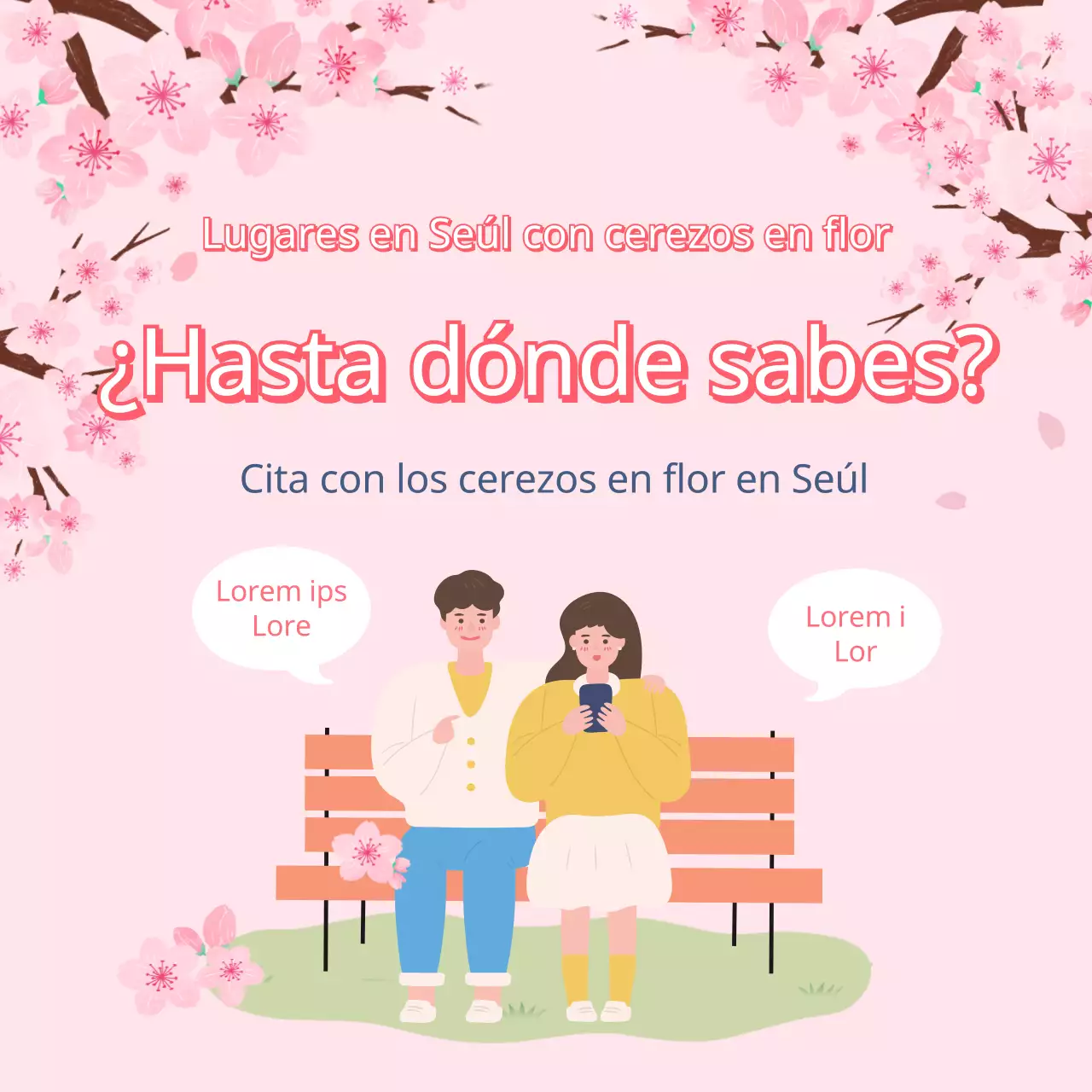 Puntos de floración y épocas de floración de los cerezos ilustrados en rosa