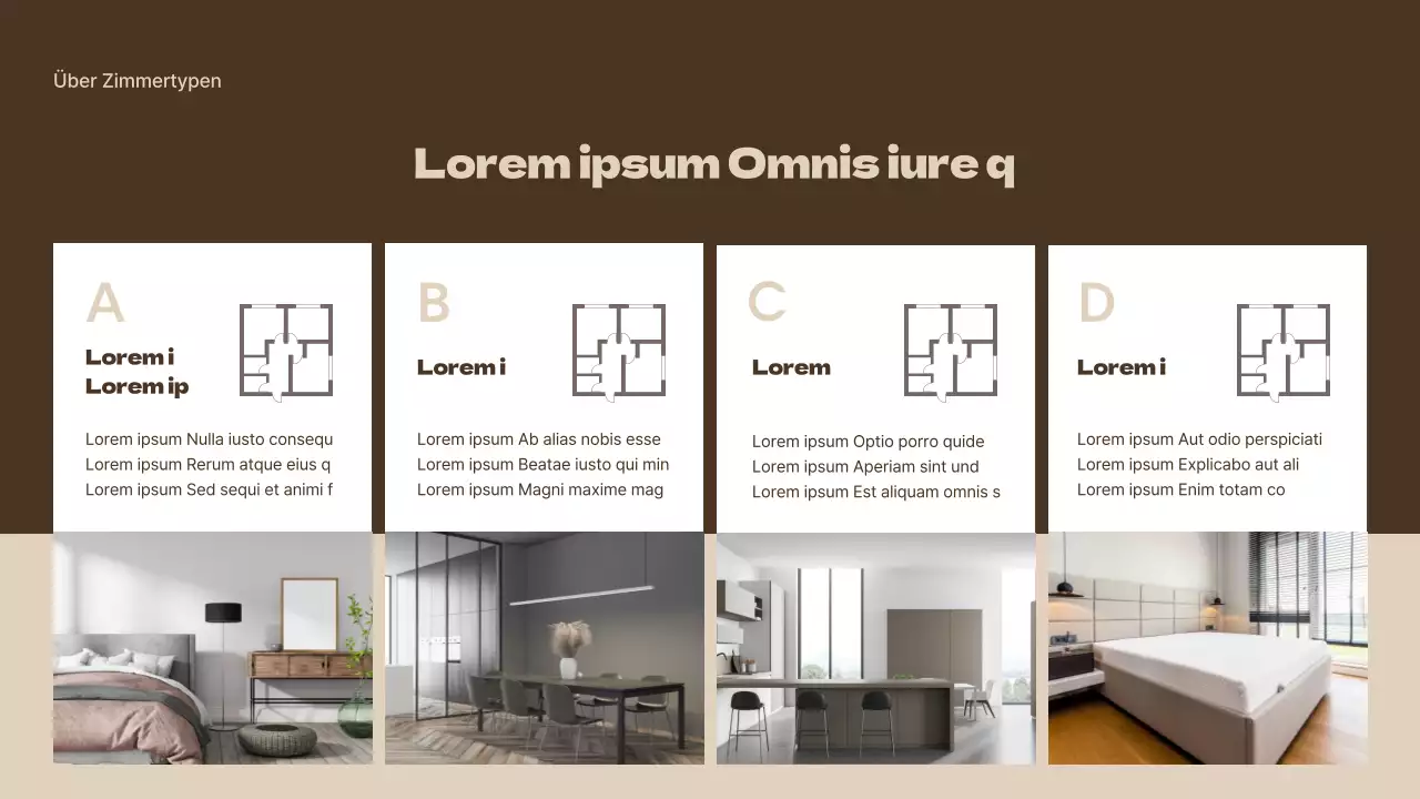 Beige und braun Wohnung Angebot Brief