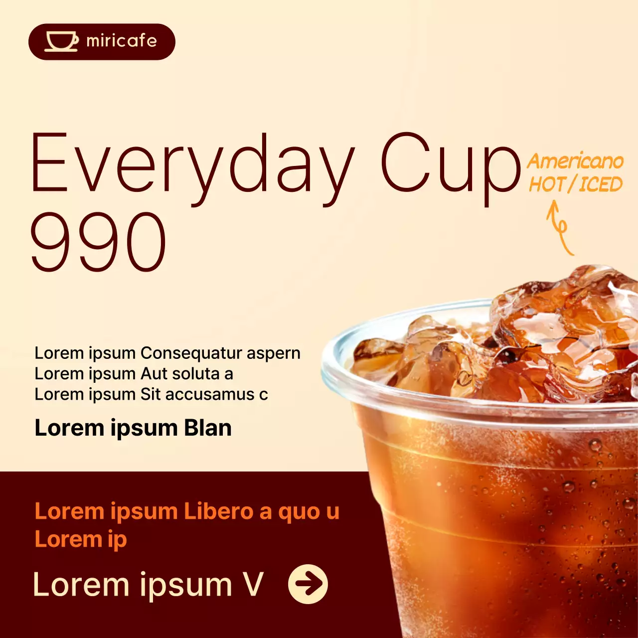 Abonnement Kaffee in Gelb- und Brauntönen