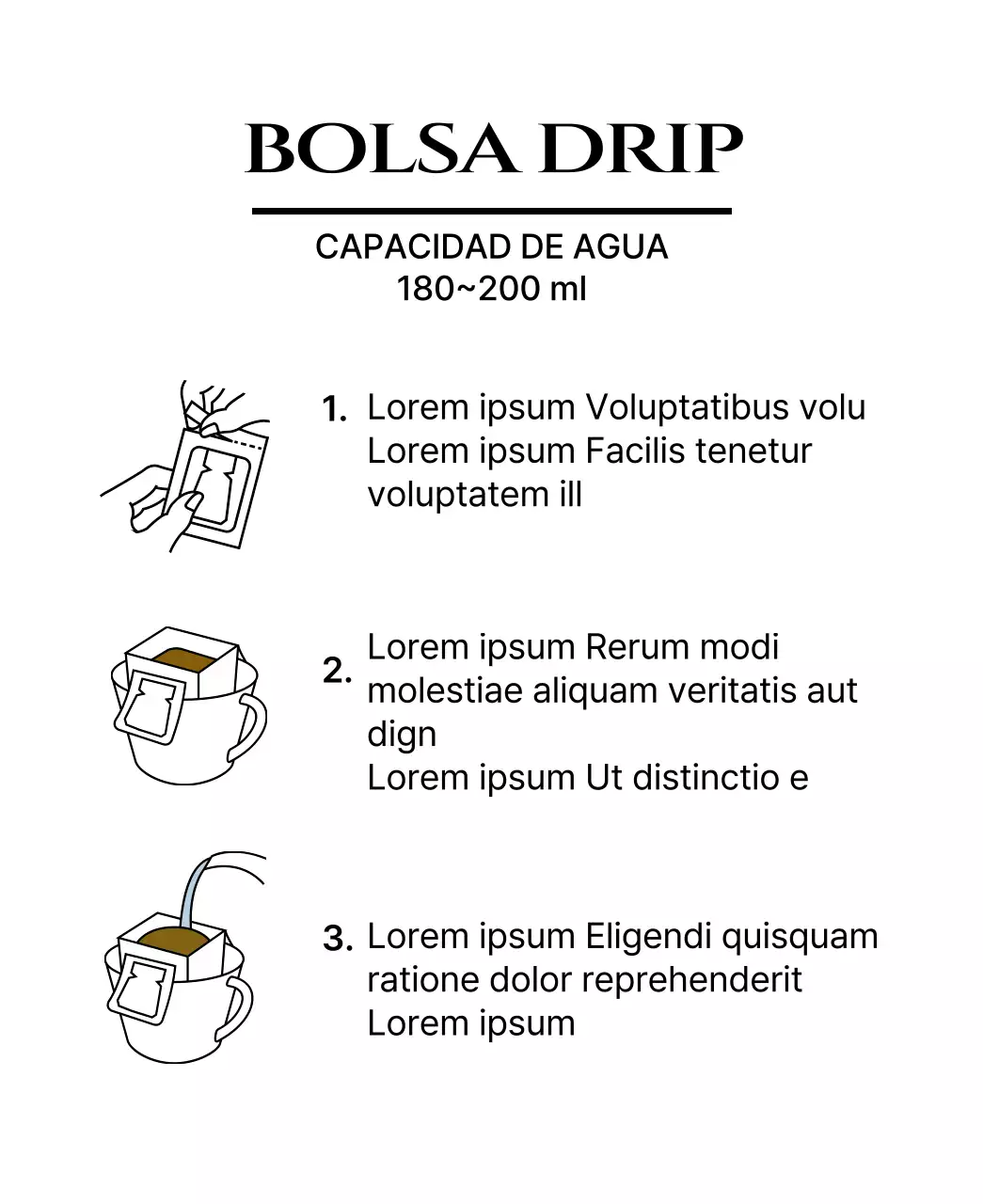 Bolsa con logotipo de café en beige