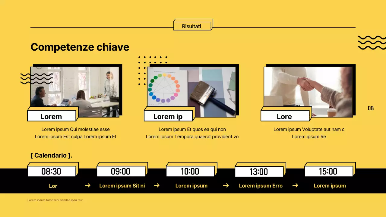 Rapporti di esplorazione della carriera colorati e bordati
