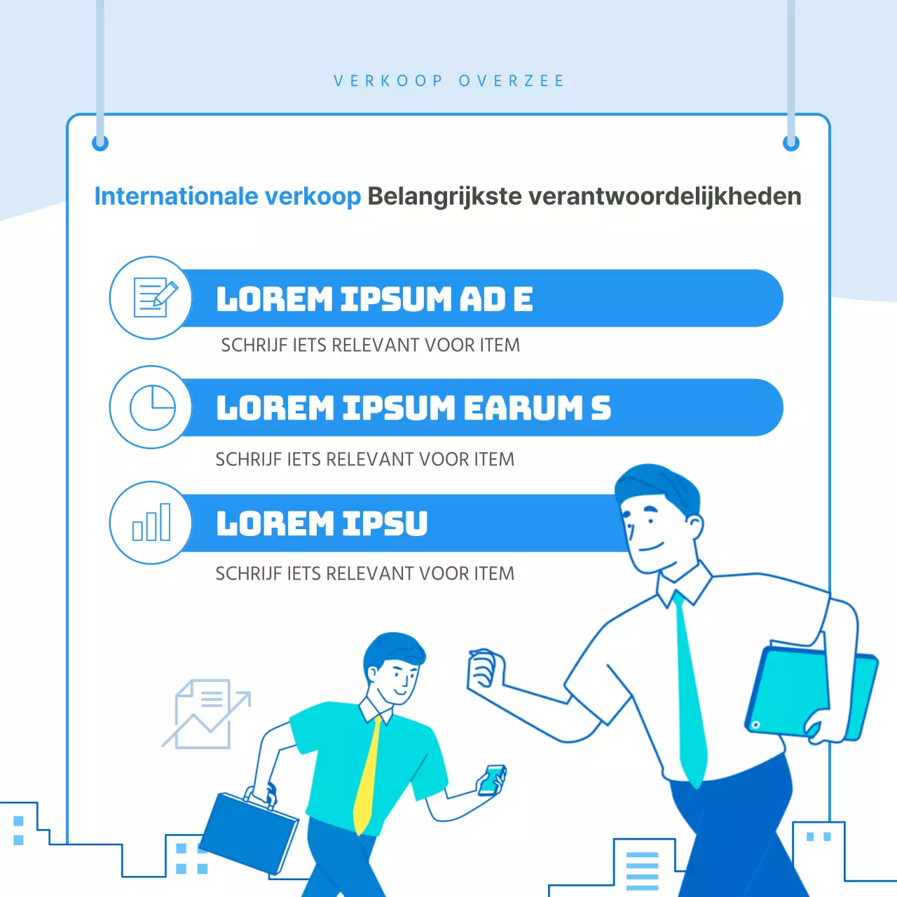 Ontdek onze blauwe en aaibare internationale verkoopfuncties Carrière Business Guide