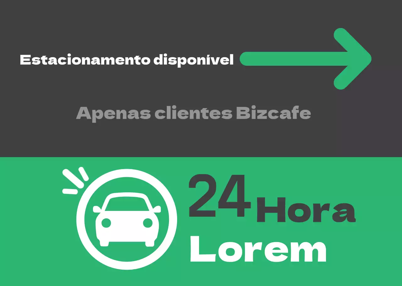 Sinais verdes de estacionamento