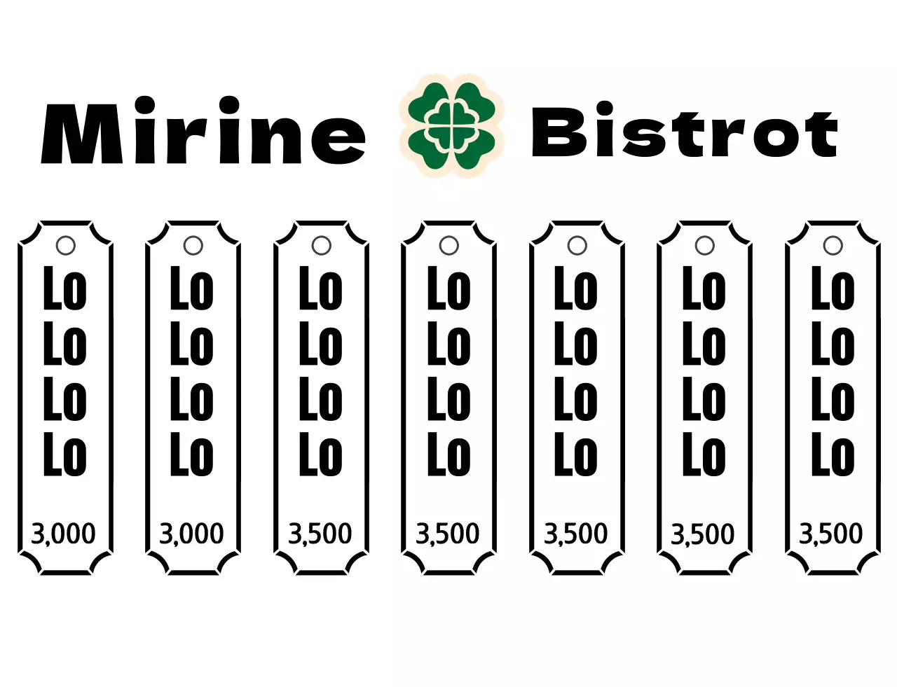 Un menu da bistrot con un logo verde retrò