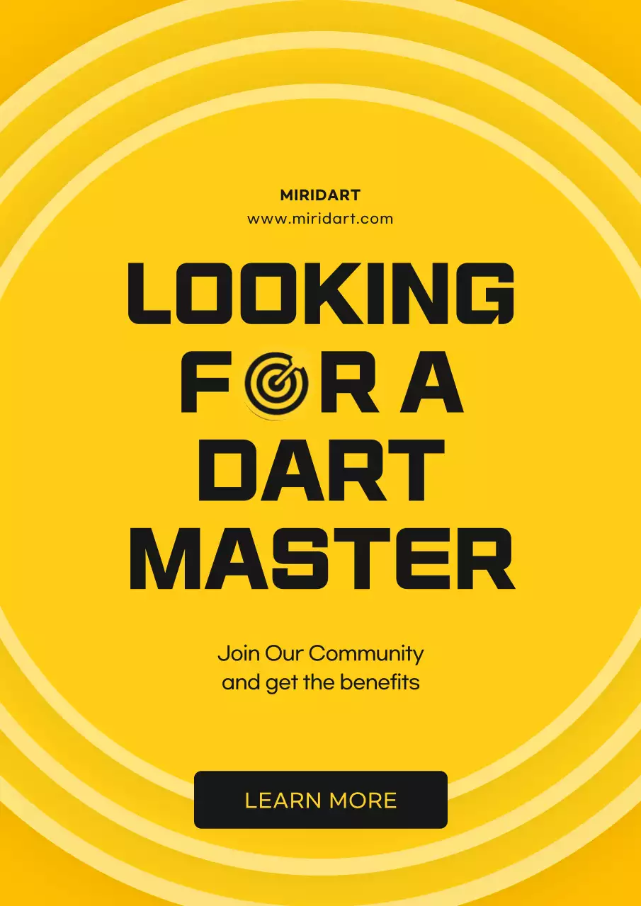 Yellow Bold Dart Recruitment Poster
