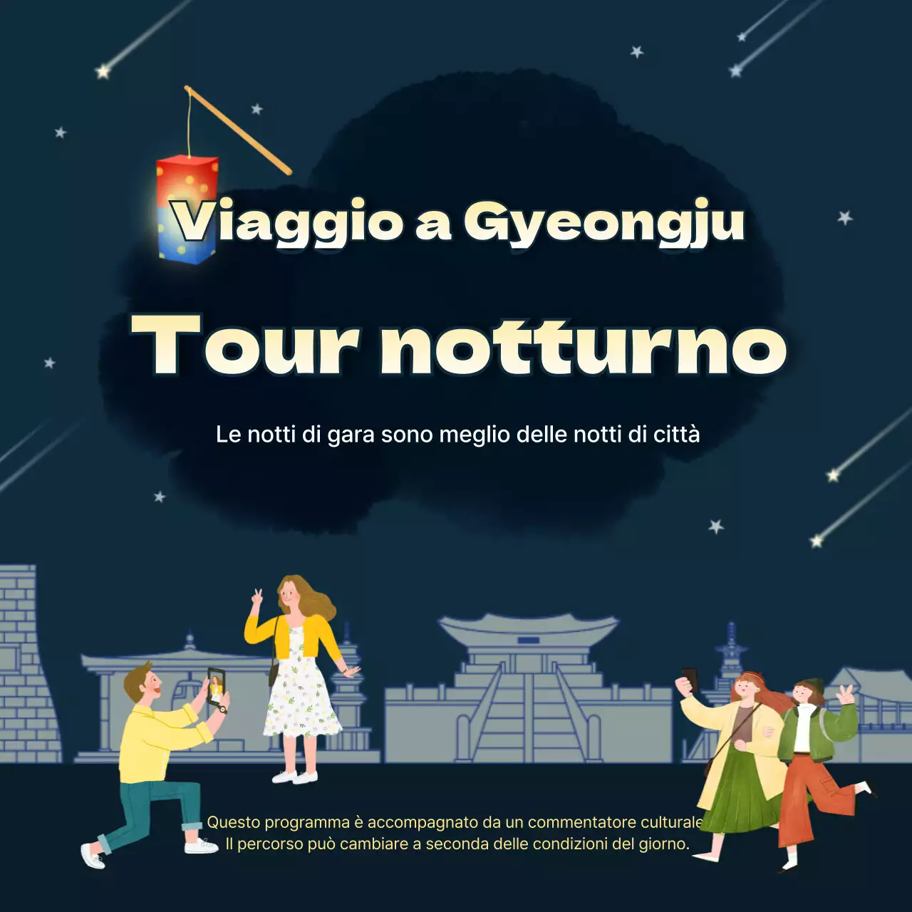 La promozione di Namsaektone del tour notturno della corsa