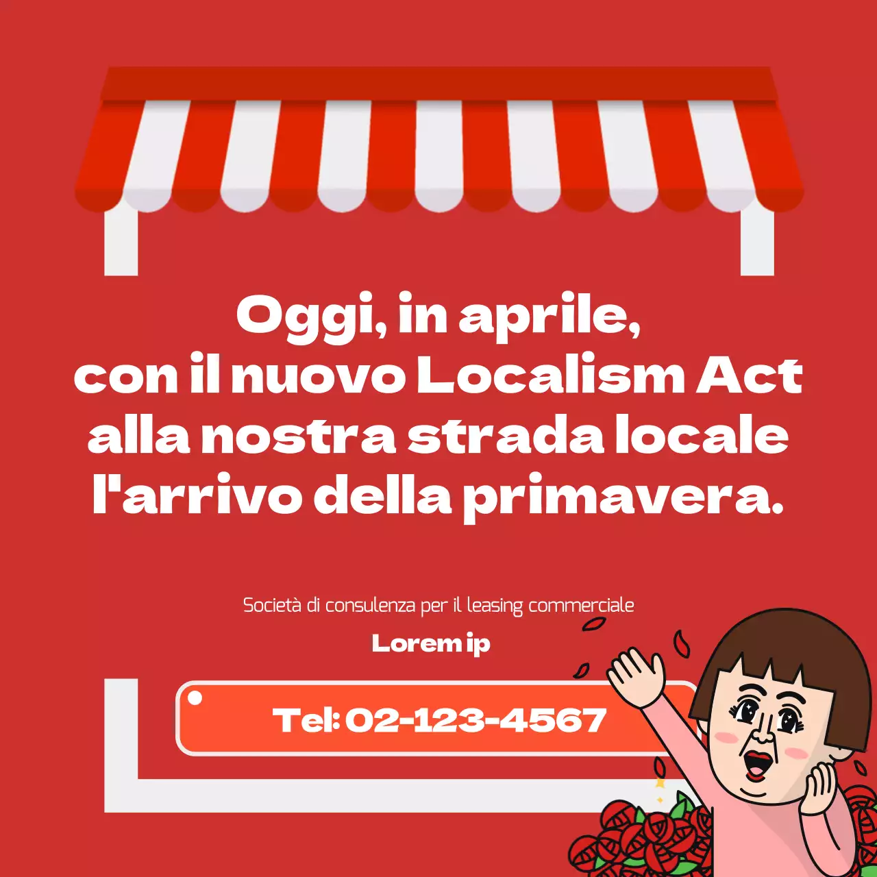 Codice commerciale locale con il concetto di negozio rosso