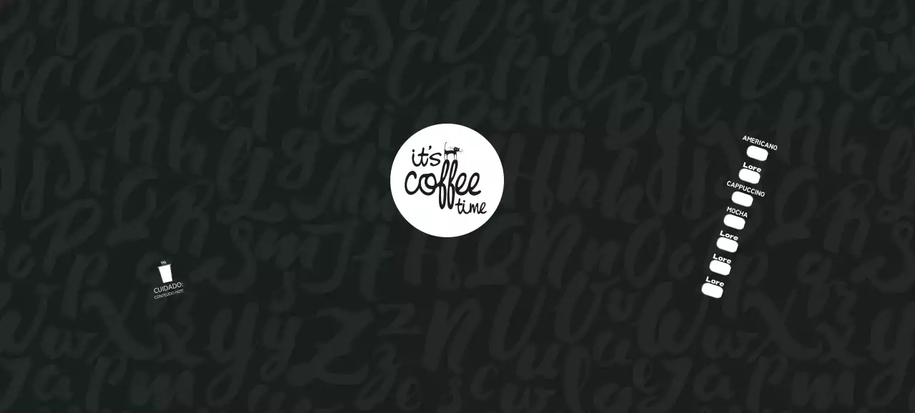 Lista de controlo do café com padrão de texto preto