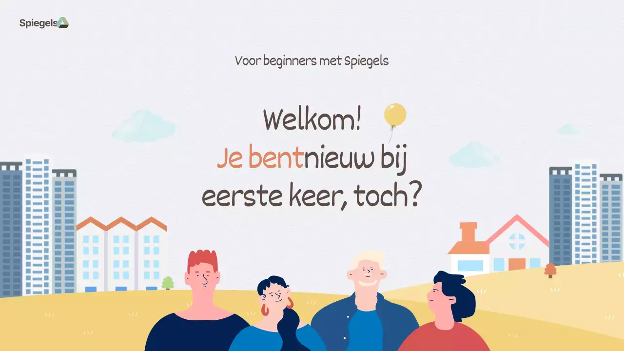 Knalgele en witte programmagids voor overheidskantoren