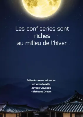 Vœux de bonne année avec ciel nocturne indigo et lune photo