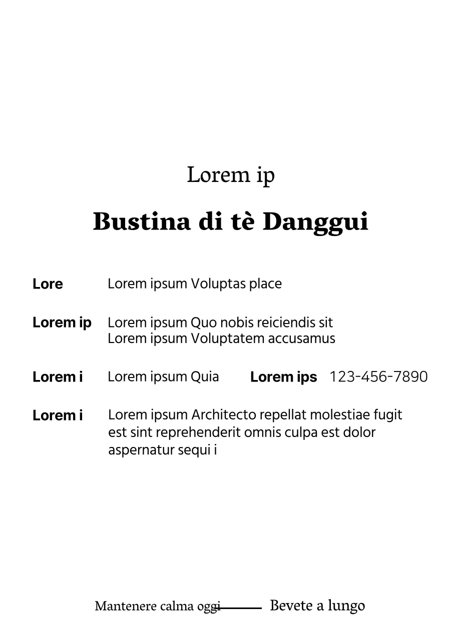 Bustine di tè danggui tradizionale sentimentale