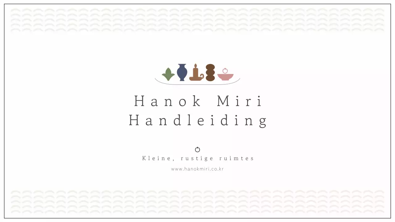 Een hanok verhuurruimte met ivoorkleurige, sentimentele vormen