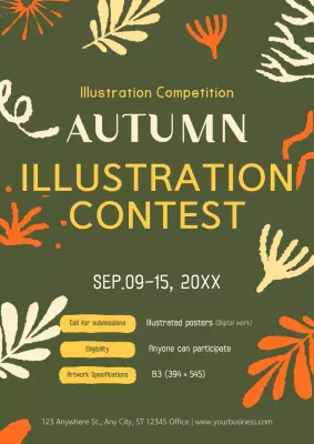 Green Creative Illustration Promotion Poster