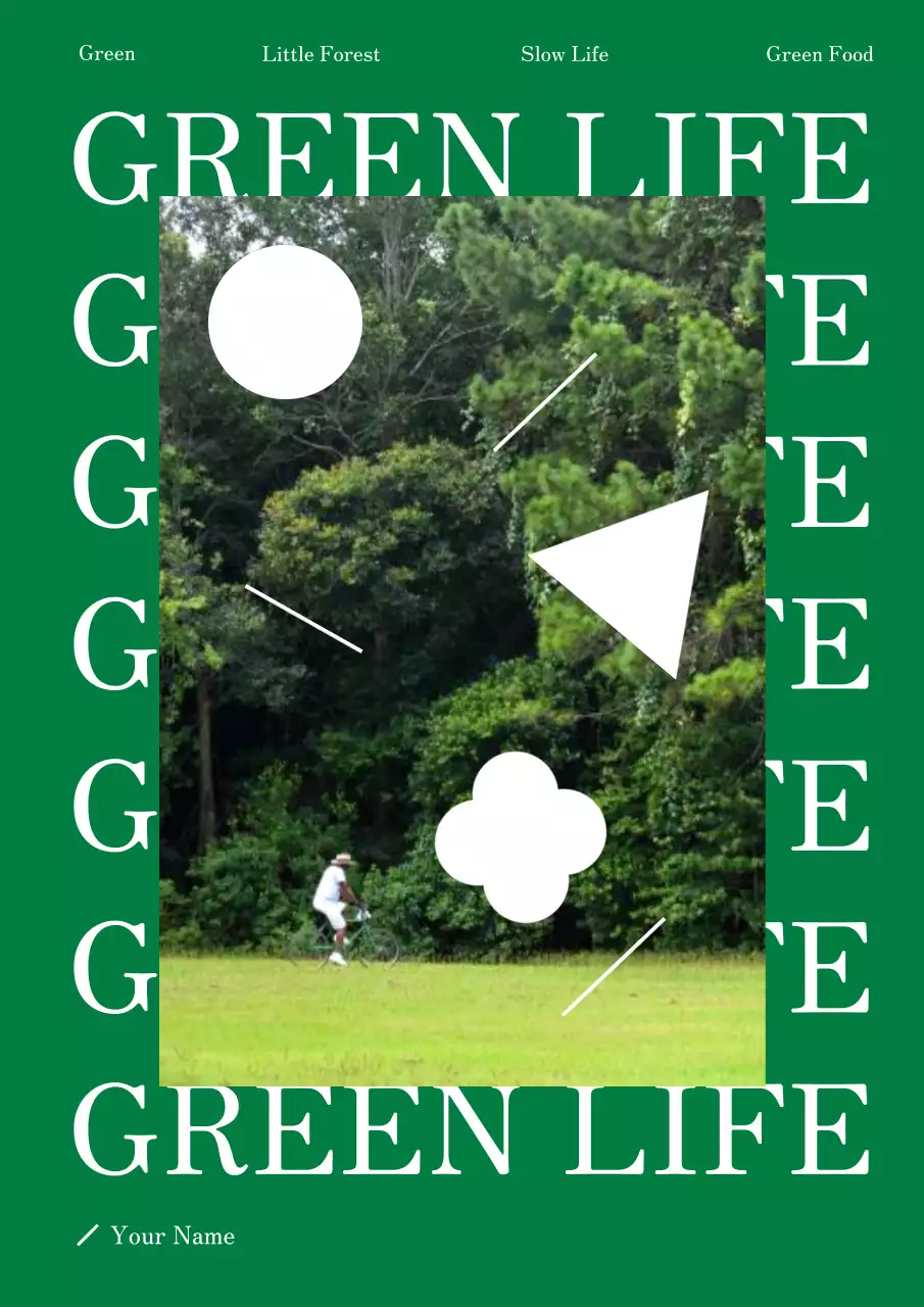 Green Minimal Nature Promotion Book Cover