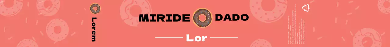 Illustrazione rosa modello ciambella cibo imballaggio