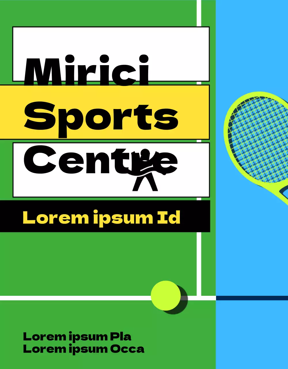 L'avis d'inscription au Centre sportif bleu-vert