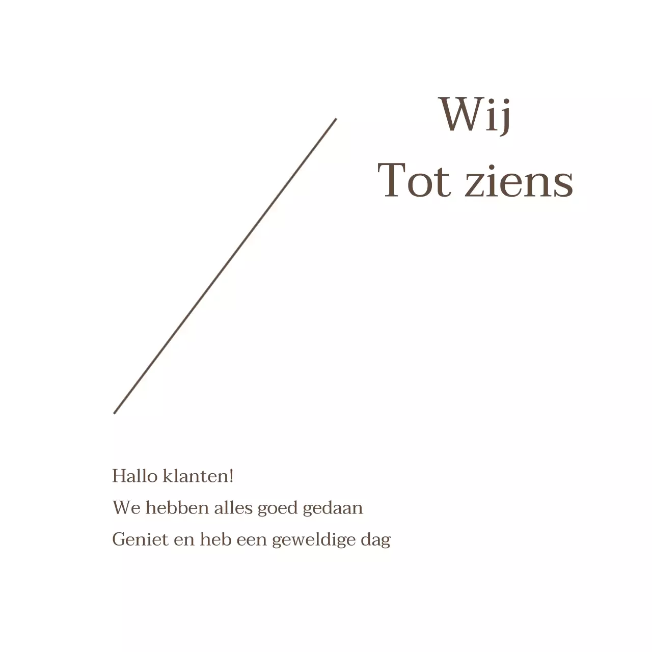 Een eenvoudig wit restaurant promoten