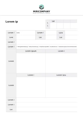 Einfaches Firmenlogo Verbesserungsvorschlag Dokumentationsvorlage
