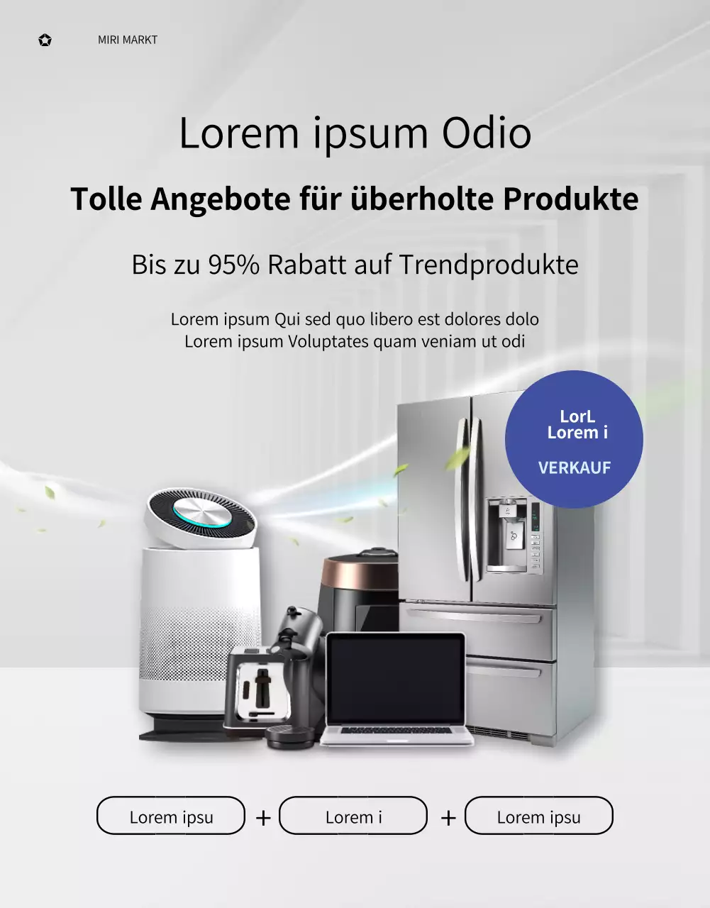 Grey and blue appliance refurbishment sale Detailseite