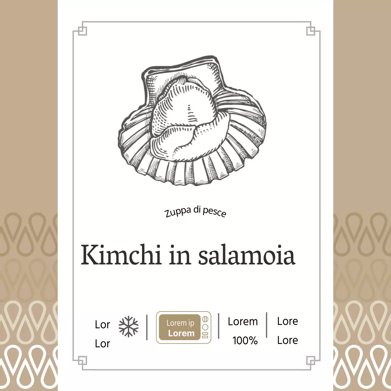 Adesivo per i frutti di mare