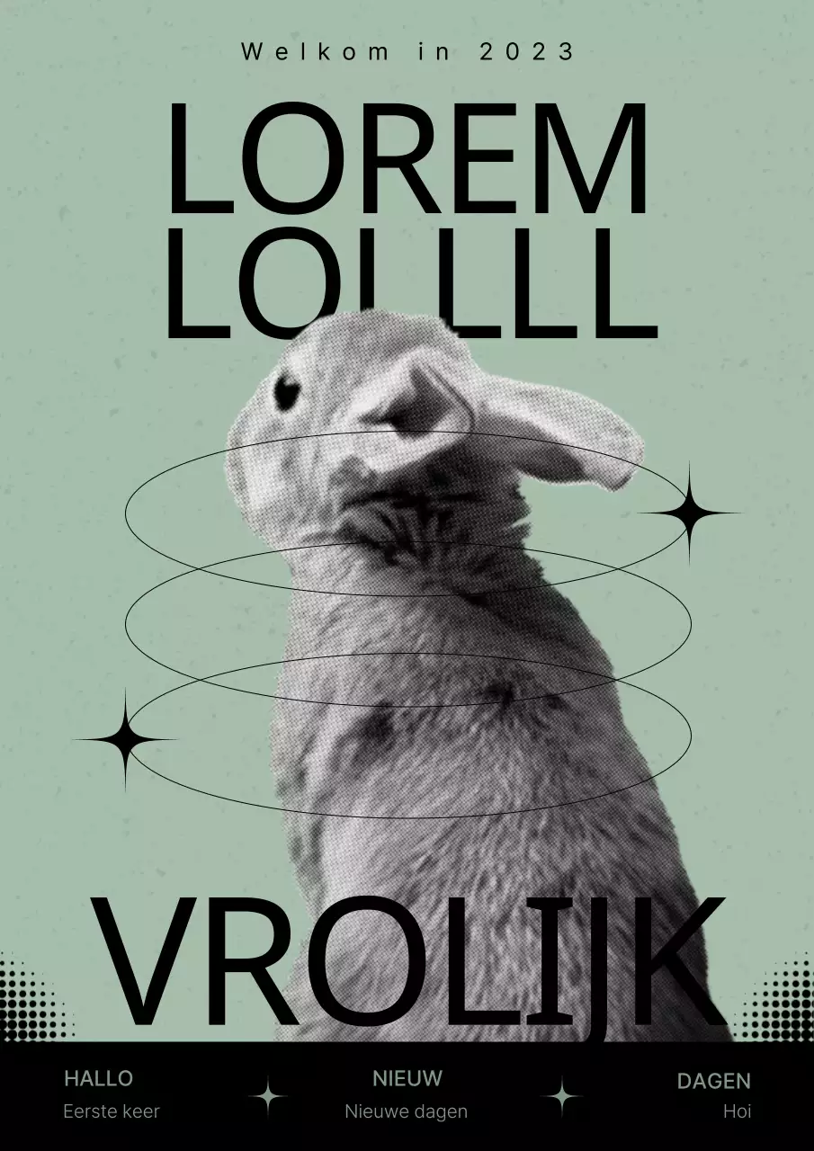 Nieuwjaarsposter in mint