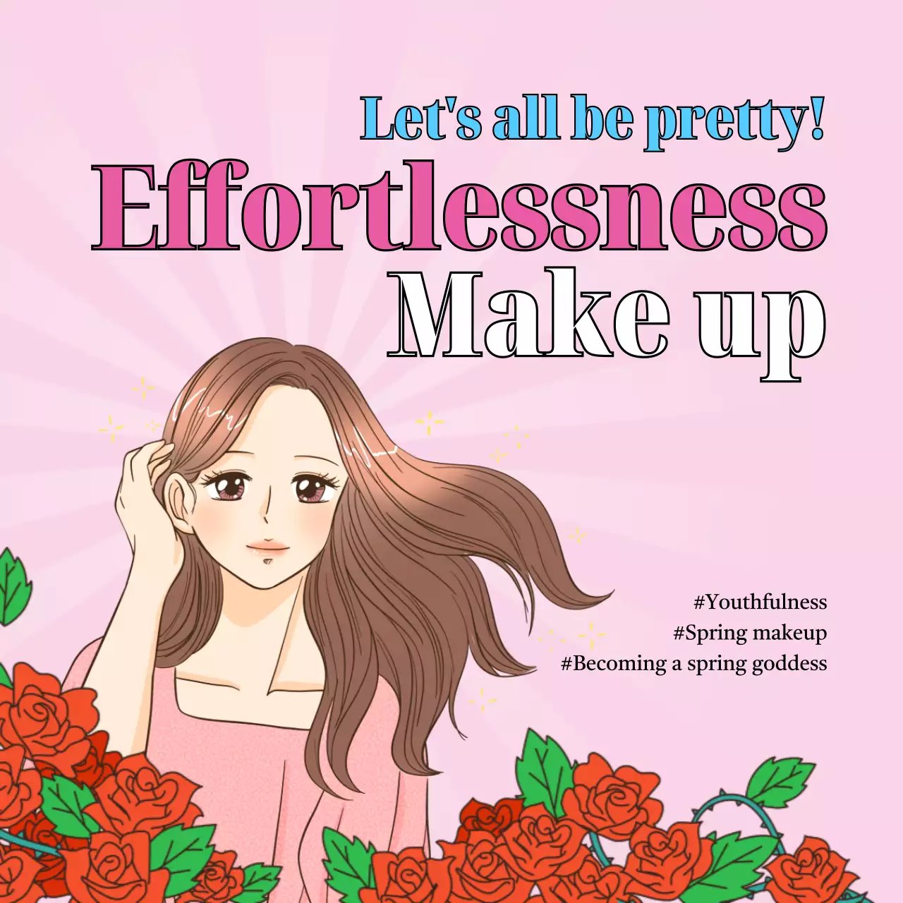 Pink Aesthetic Makeup Promotion Social Media Post