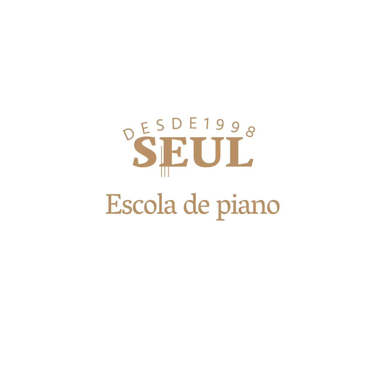 Promoção elegante e emotiva de uma escola de piano em branco e bege