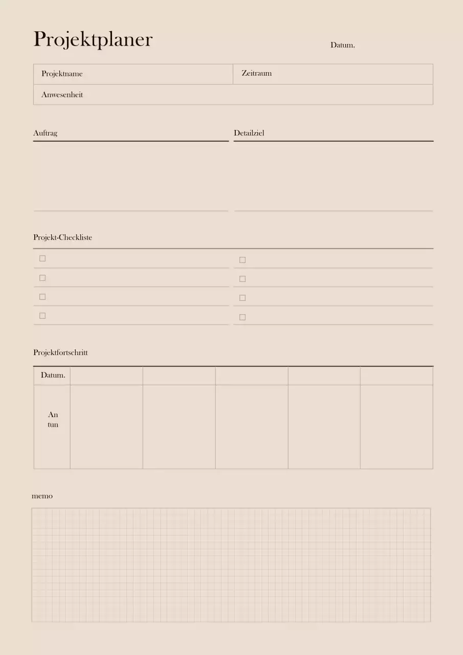 Ein sentimentaler brauner GoodNote-Planer