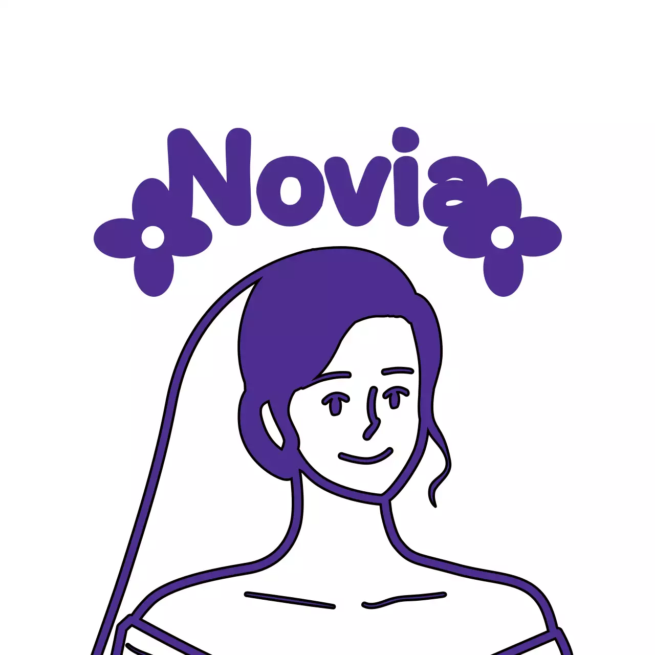 Celebración de boda con ilustración floral negra