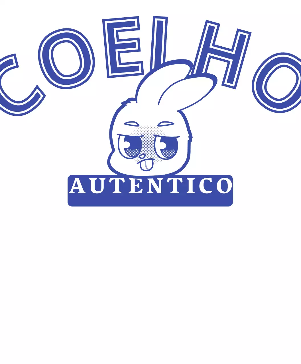 Título e conceito de personagem de coelhinho giro