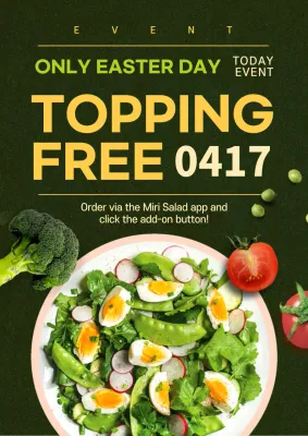 Green Trendy Food Promotion Poster