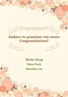 Cerimonia di pensionamento