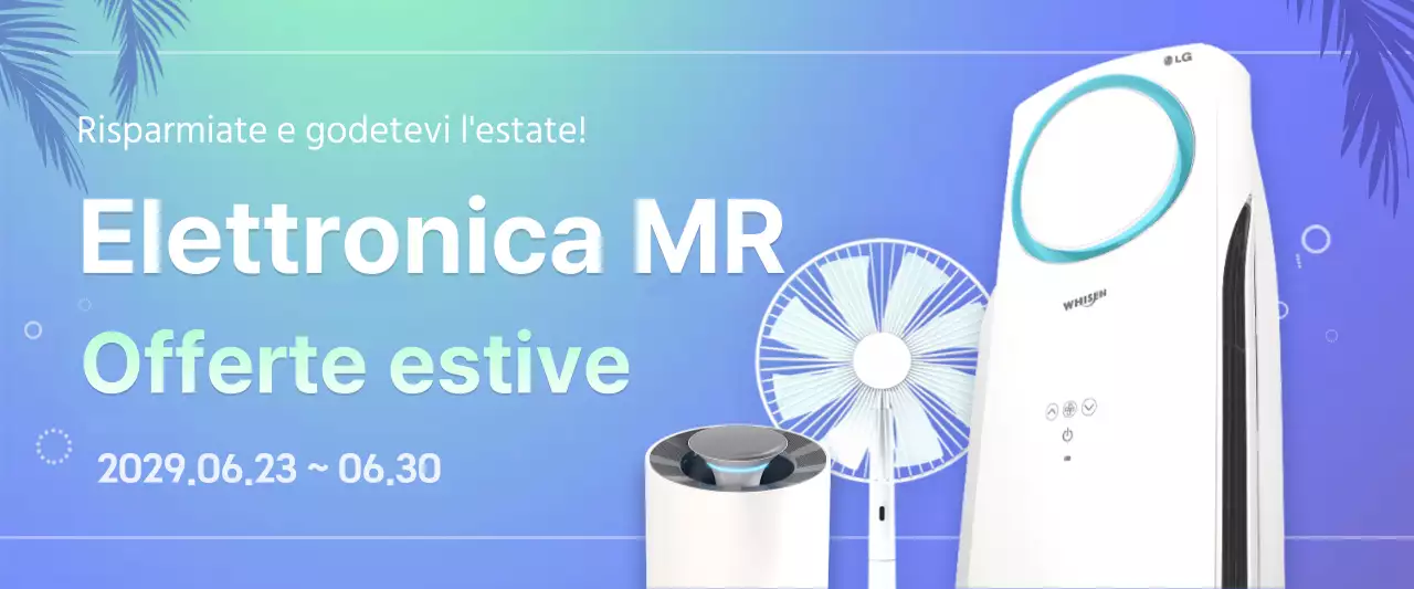 Elettronica in vendita nei gradienti menta e blu