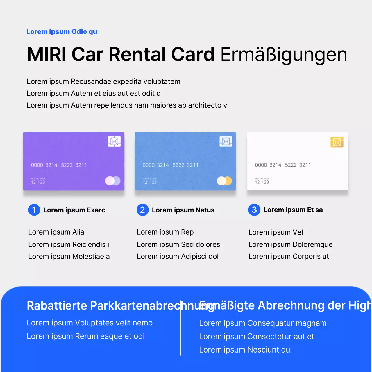 Die blau-lila MietwagenkarteNews