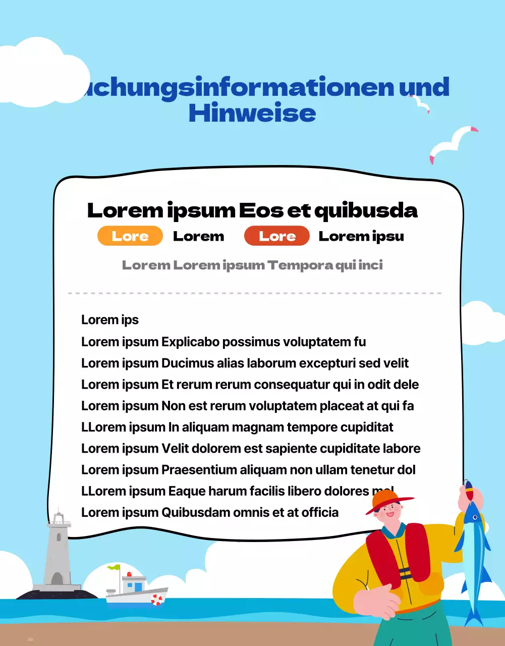 Anzeige für einen Angelausflug zu den blauen Gewässern der Welt