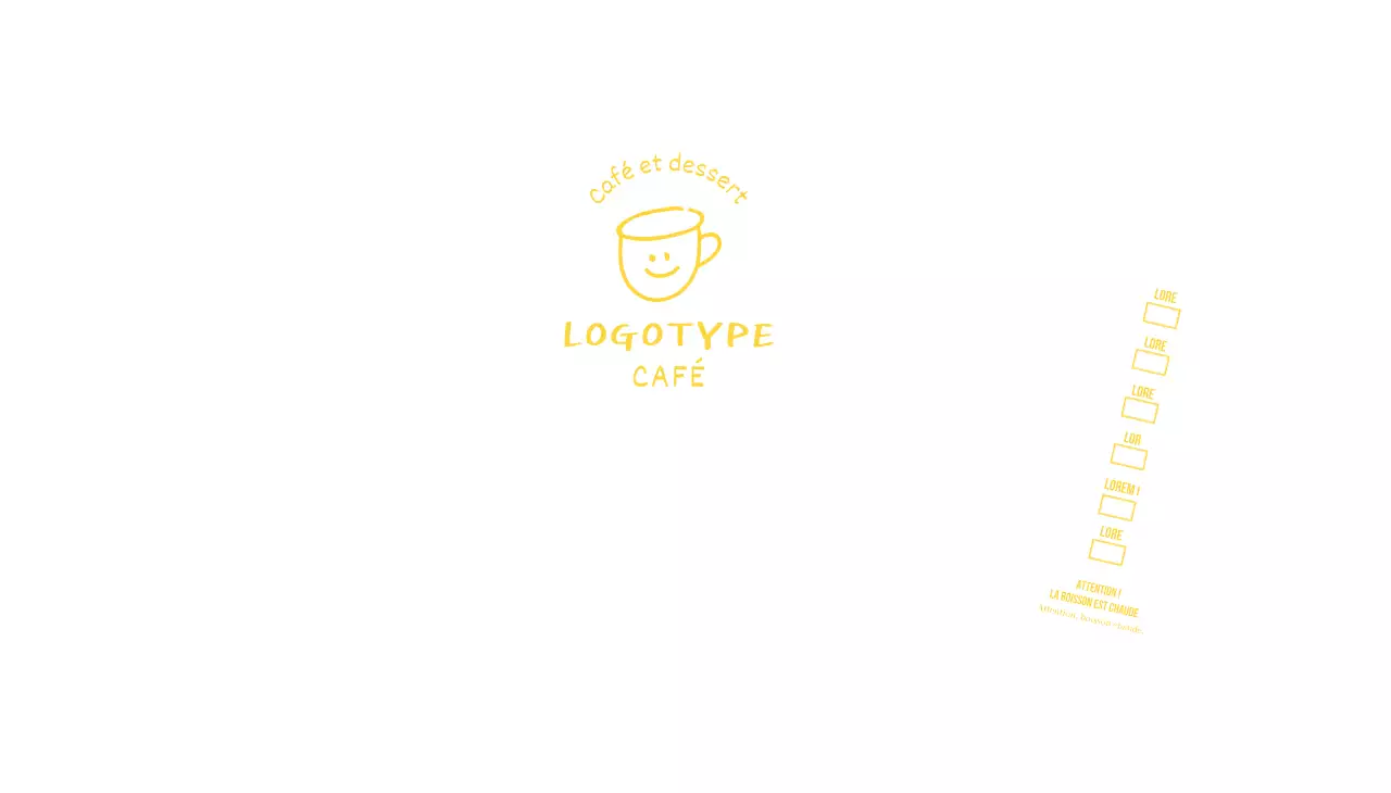 Illustration blanche et jaune dessinée à la main