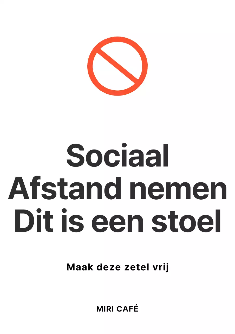 Eenvoudige acrylaatstandaard voor sociale afstandsborden