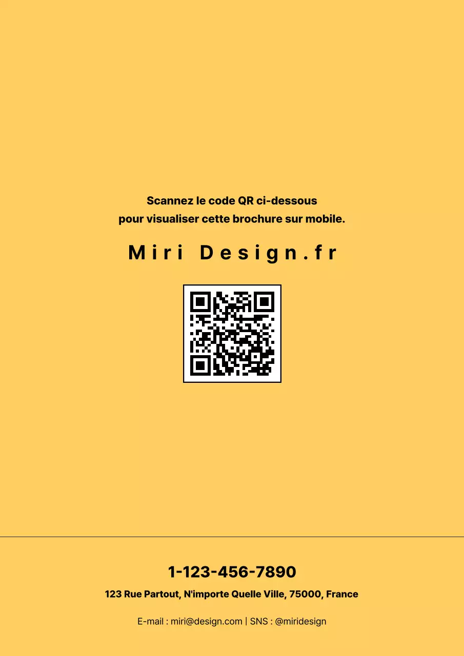 Catalogue de produits d'ameublement en jaune