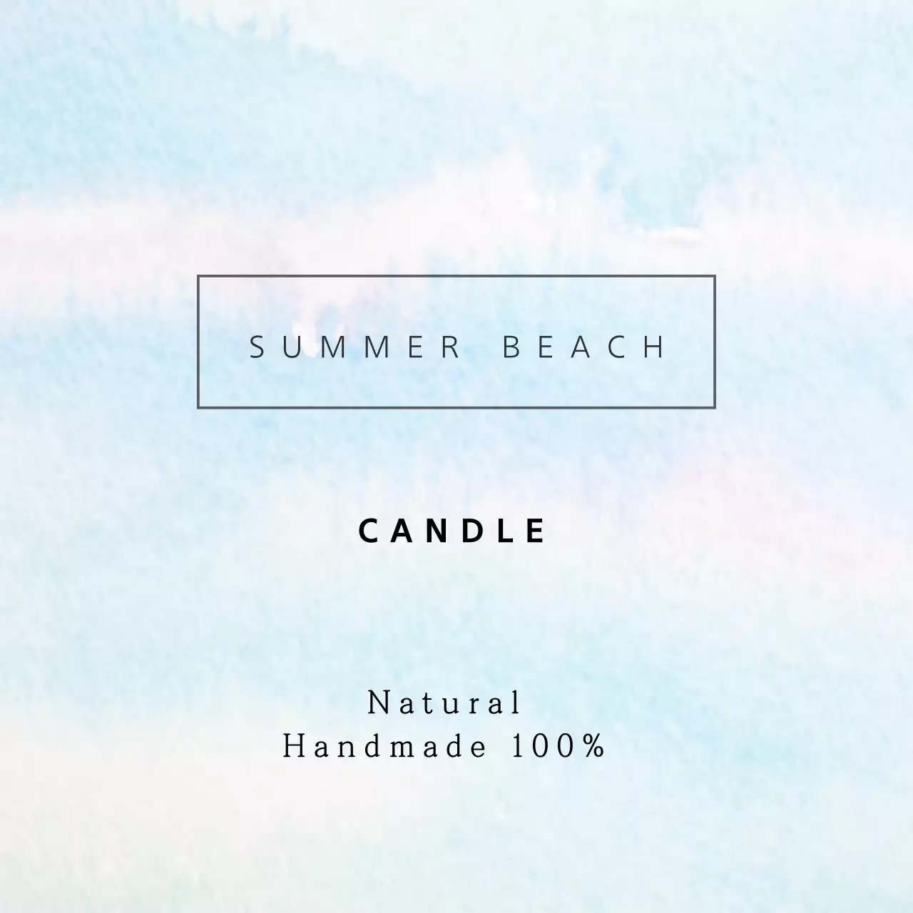 水色 ナチュラル キャンドル ラベル ファンシーバナー