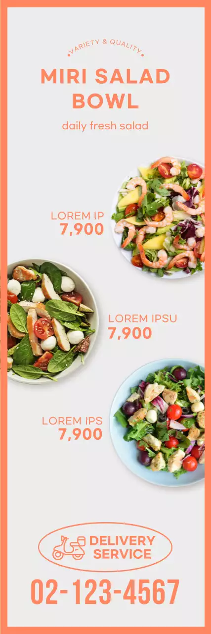 Orange Sample Salad Banner