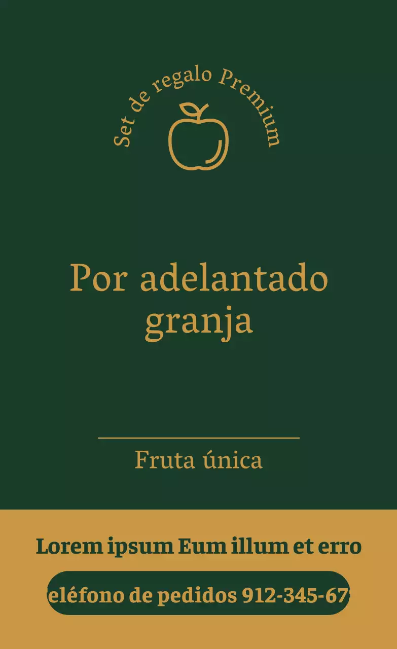 Calcomanía Simple Vertical Verde Profundo